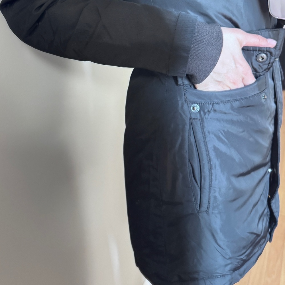 BROOKS BROTHERS Winter Black Coat In XS Petite - Picture 4 of 17